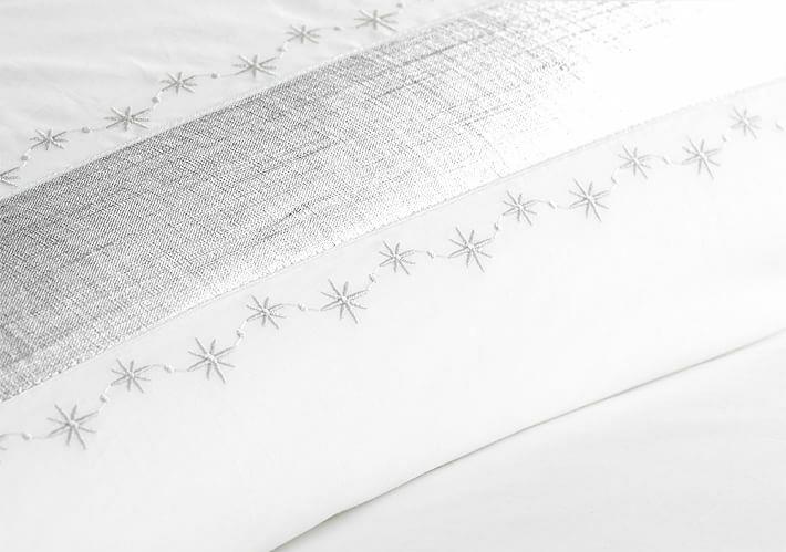 Pottery barn Holiday Christmas princess girl party silver star gift Pillow Sham