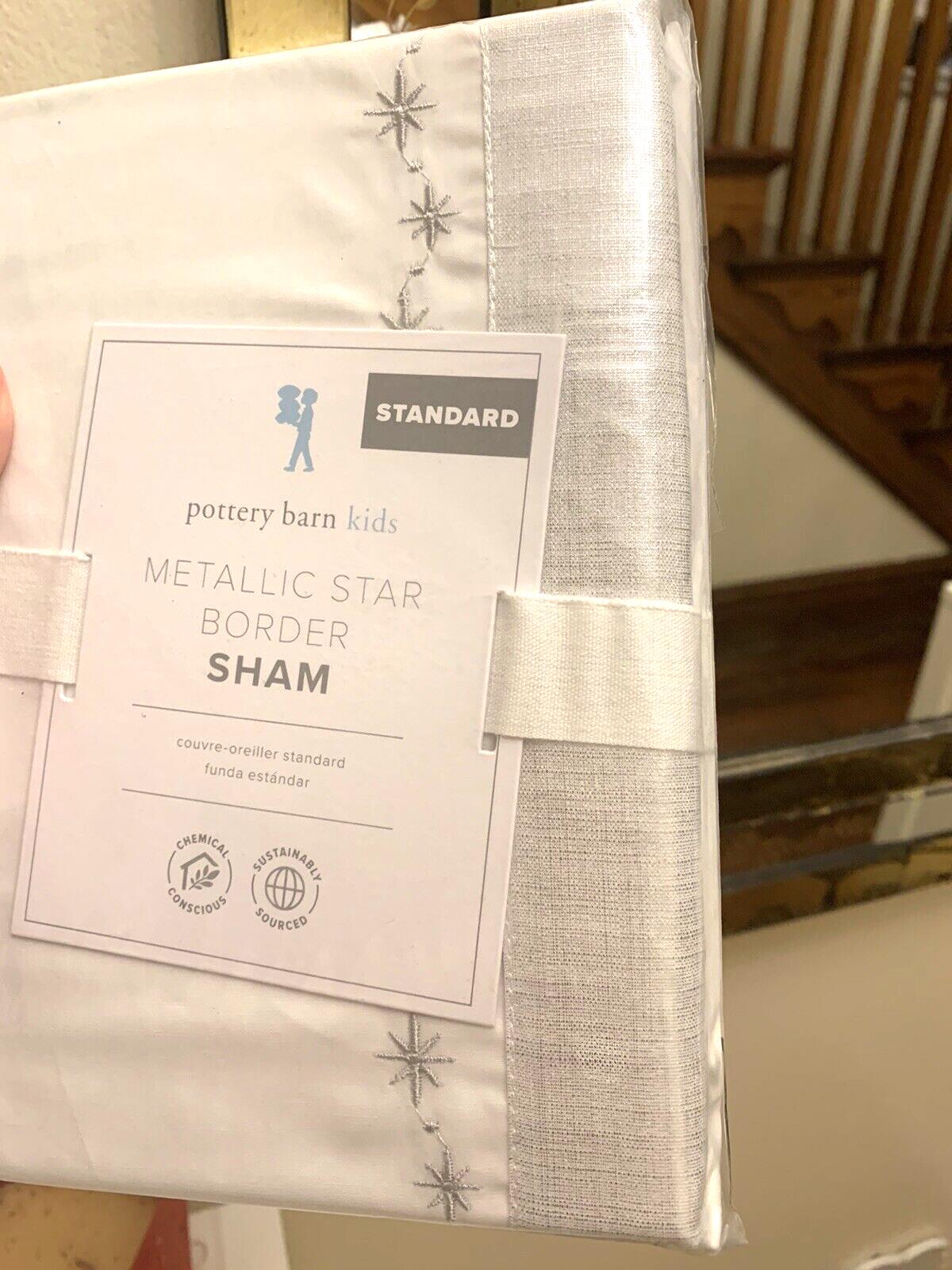Pottery barn Holiday Christmas princess girl party silver star gift Pillow Sham