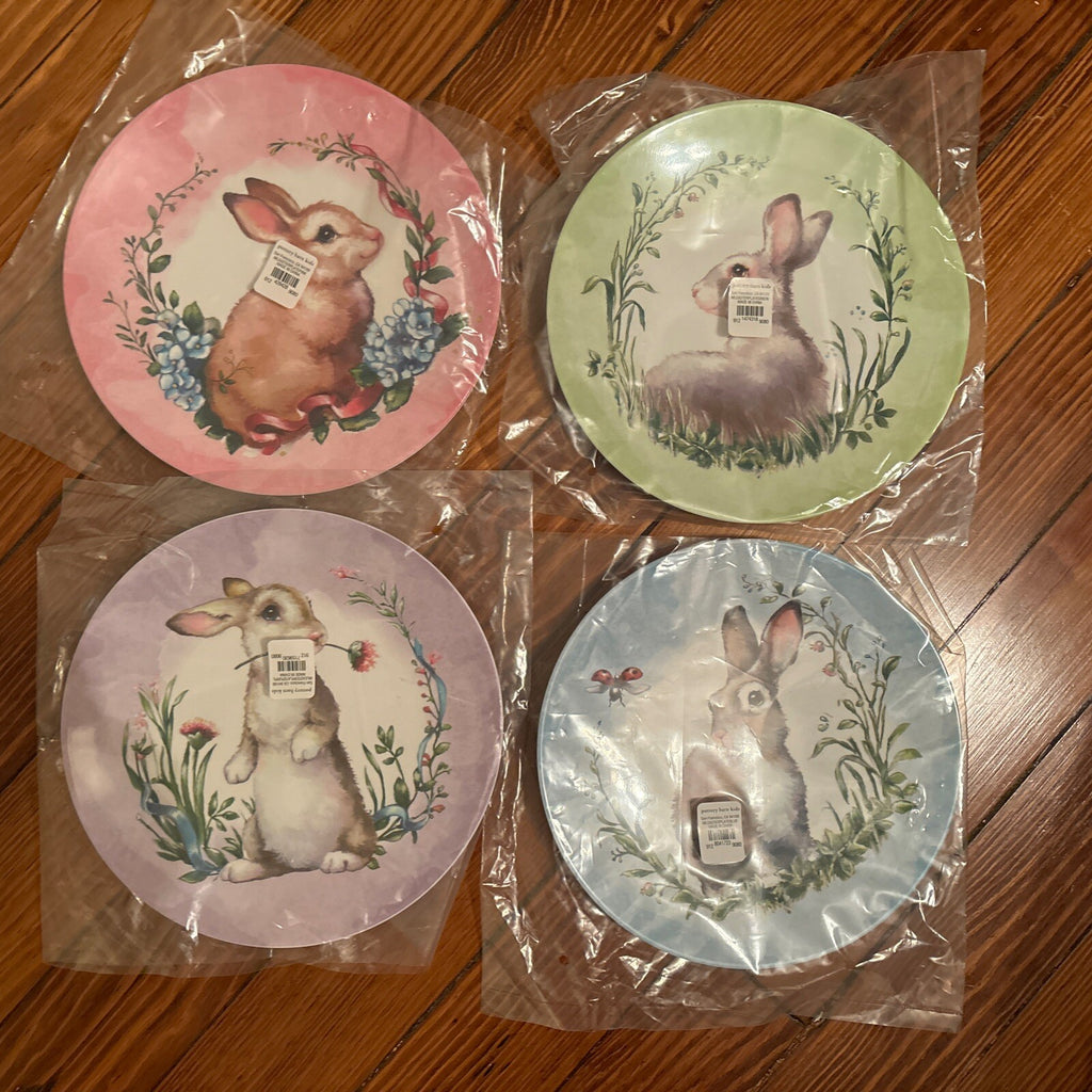 Pottery Barn Disney PLATE Rabbit Easter ?? holiday Party gift BUNNY Love SET 4 !