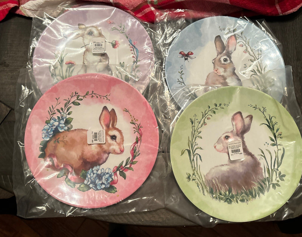 Pottery Barn Disney PLATE Rabbit Easter ?? holiday Party gift BUNNY Love SET 4 !
