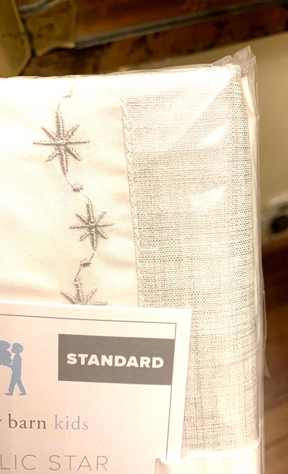 Pottery barn Holiday Christmas princess girl party silver star gift Pillow Sham