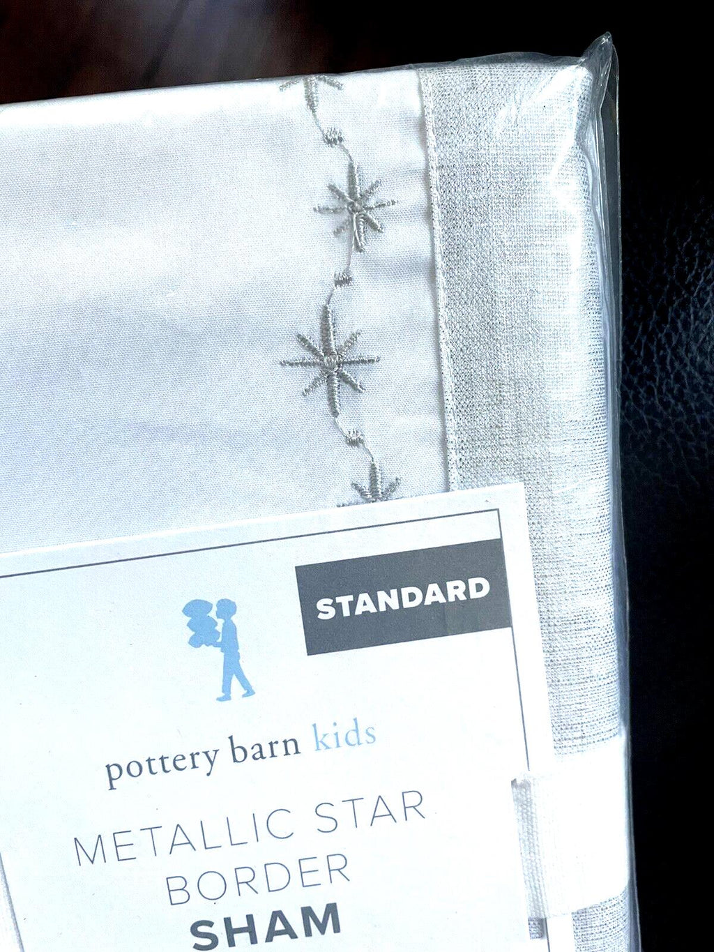 Pottery barn Holiday Christmas princess girl party silver star gift Pillow Sham