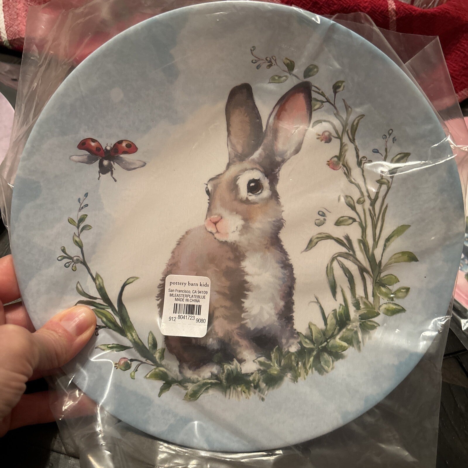 Pottery Barn Disney PLATE Rabbit Easter ?? holiday Party gift BUNNY Love SET 4 !