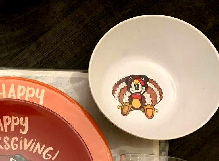 Pottery Barn disney  Mickey Mouse Bowl holiday Thanksgiving gift school kid new