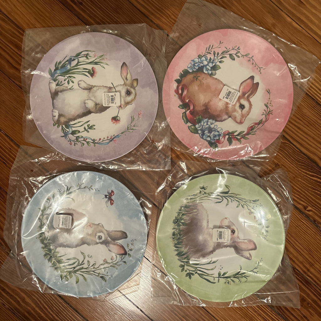 Pottery Barn Disney PLATE Rabbit Easter ?? holiday Party gift BUNNY Love SET 4 !