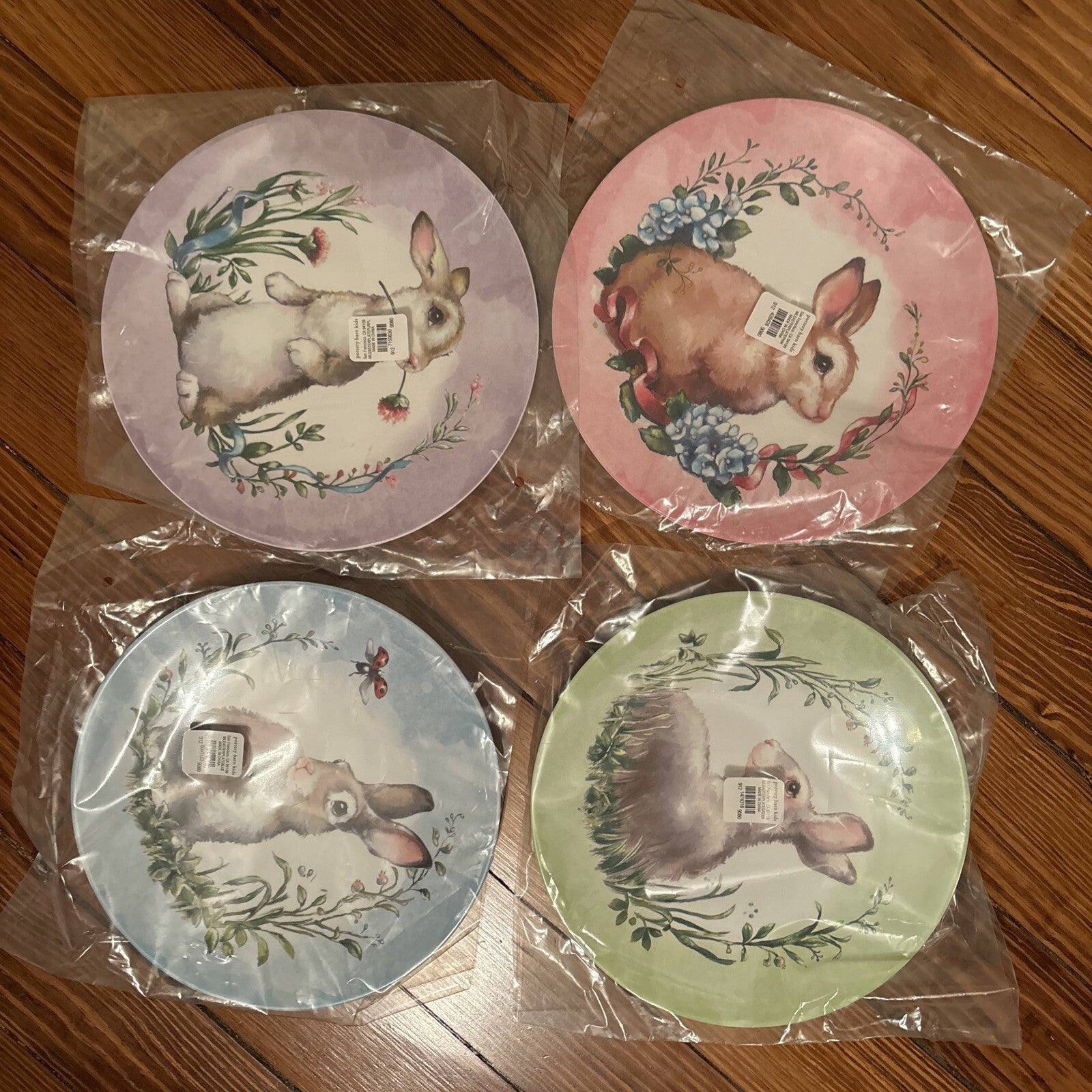 Pottery Barn Disney PLATE Rabbit Easter ?? holiday Party gift BUNNY Love SET 4 !