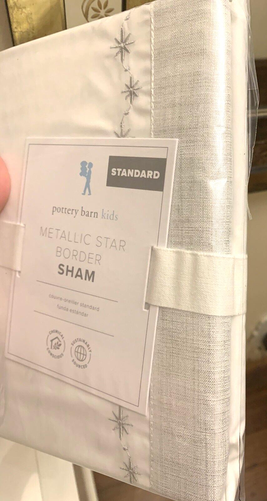 Pottery barn Holiday Christmas princess girl party silver star gift Pillow Sham