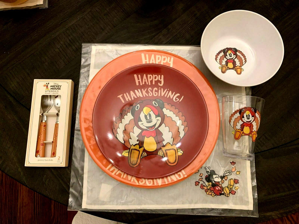 Pottery Barn disney  Mickey Mouse Bowl holiday Thanksgiving gift school kid new