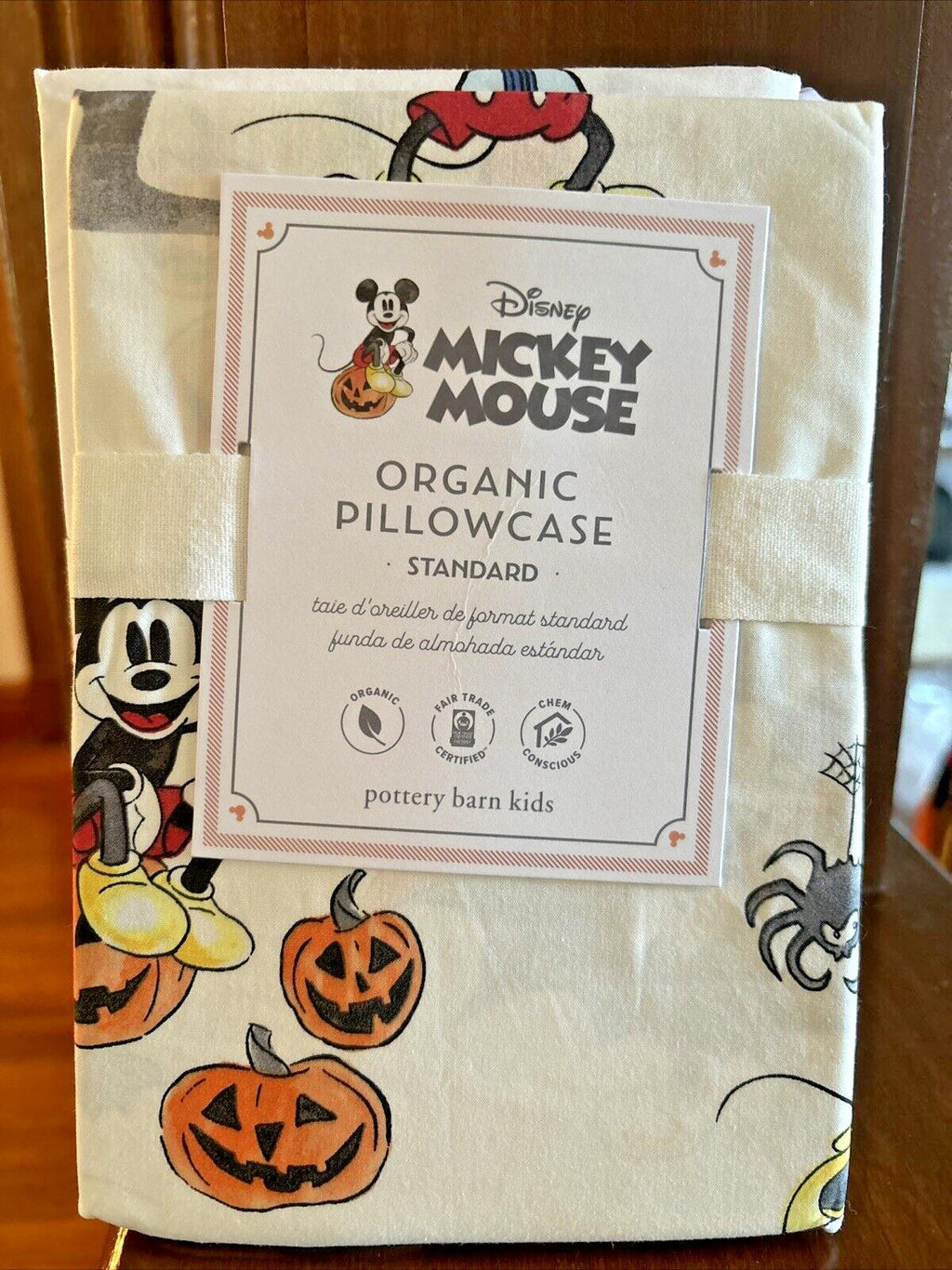 Mickey Mouse Pottery Barn holiday Christmas Halloween school Pillowcase SET 2 =