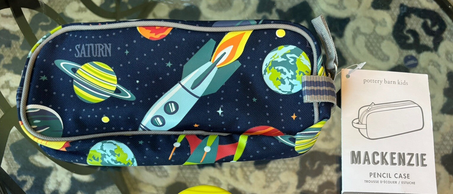 school Disney Pottery Barn Planet Pencil CASE space bag star wars boy pouch ?? /