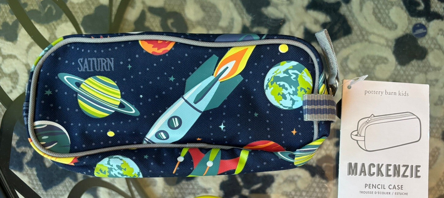 school Disney Pottery Barn Planet Pencil CASE space bag star wars boy pouch ?? /