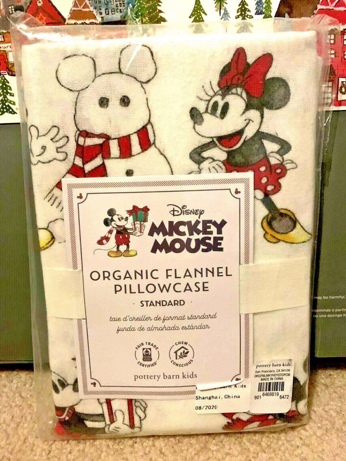 Mickey Mouse Pottery Barn holiday Christmas Halloween school Pillowcase SET 2 =