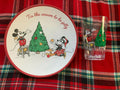 Disney Pottery Barn Mickey Mouse holiday PLATE CUP Minnie School Christmas kid !