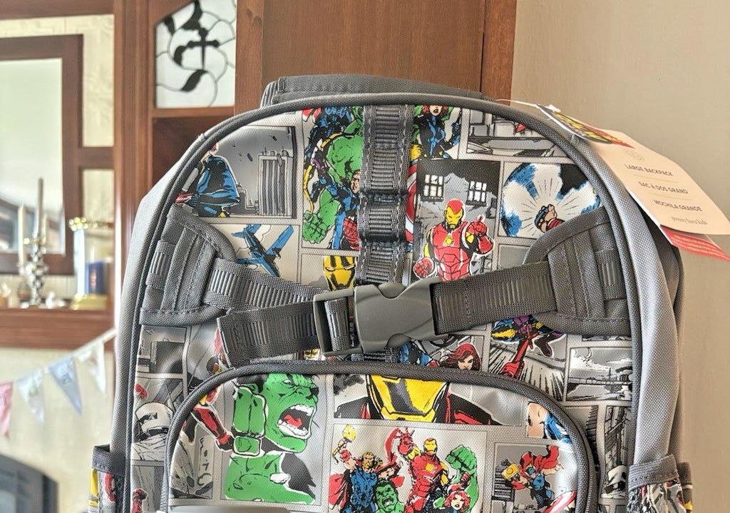 School Pottery barn Kid backpack Marvel Avengers LARGE Comic Disney travel bag .