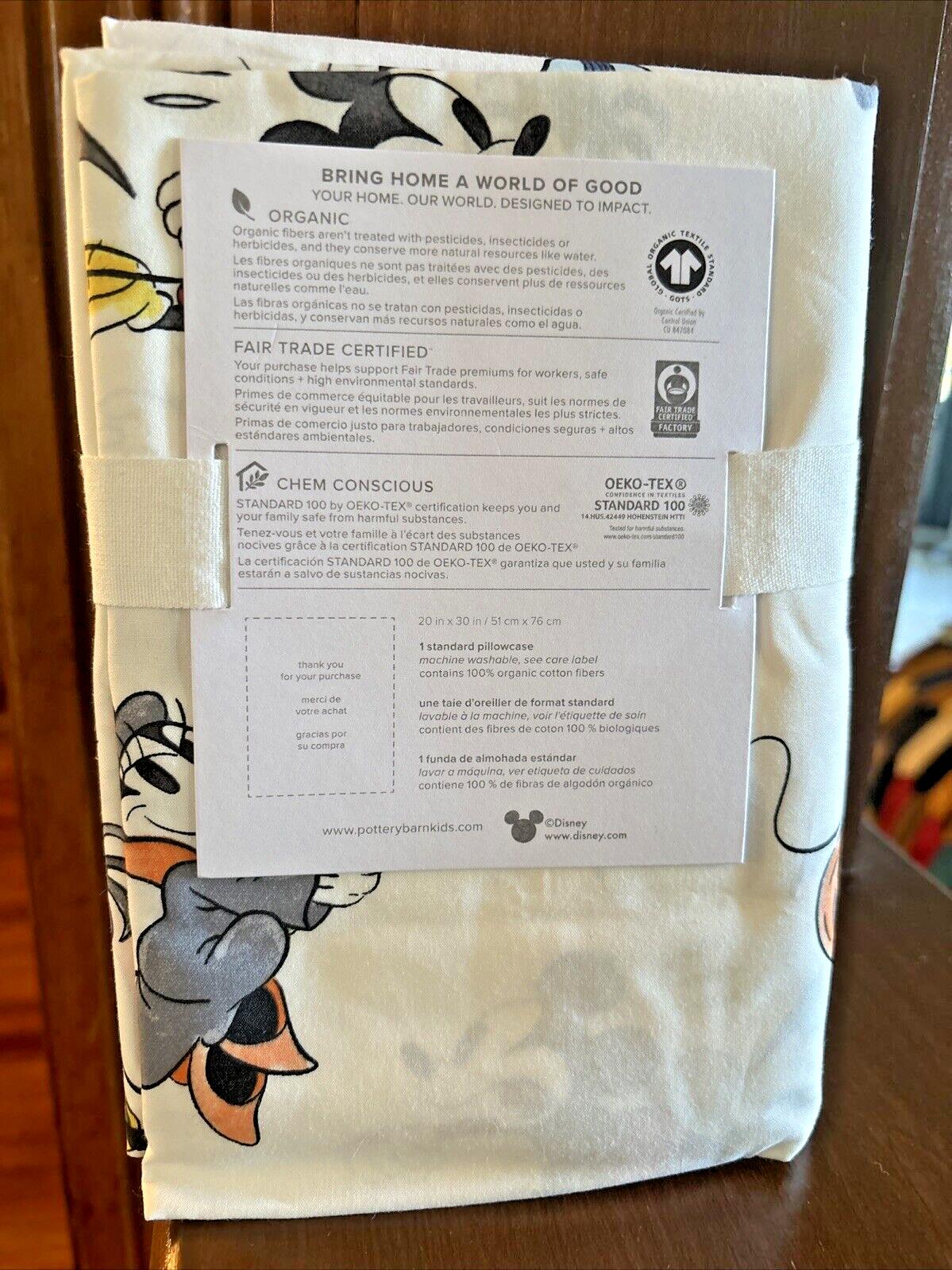 Mickey Mouse Pottery Barn holiday Christmas Halloween school Pillowcase SET 2 =