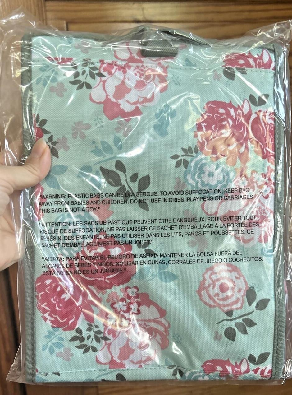 School Pottery Barn Disney LUNCH BOX BAG Garden Party flower floral teen girl ]