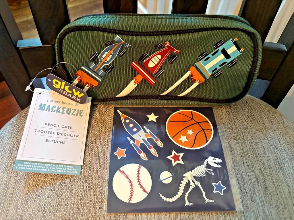 Pottery Barn Kids School Disney Marvel travel Pencil case bag kitty hot wheels .