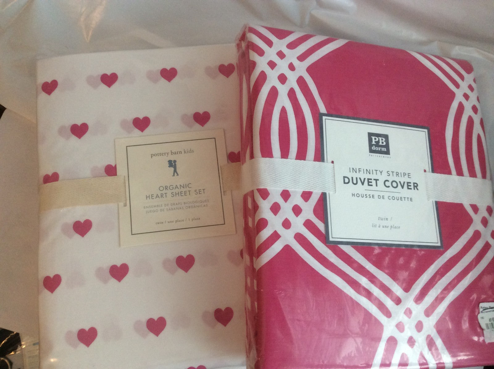Pottery Barn Disney Valentine SHEET SET heart +DUVET Cover Princess ?? .