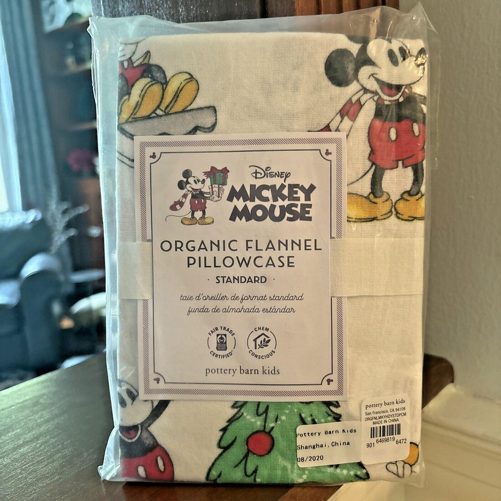 Mickey Mouse Pottery Barn holiday Christmas Halloween school Pillowcase SET 2 =
