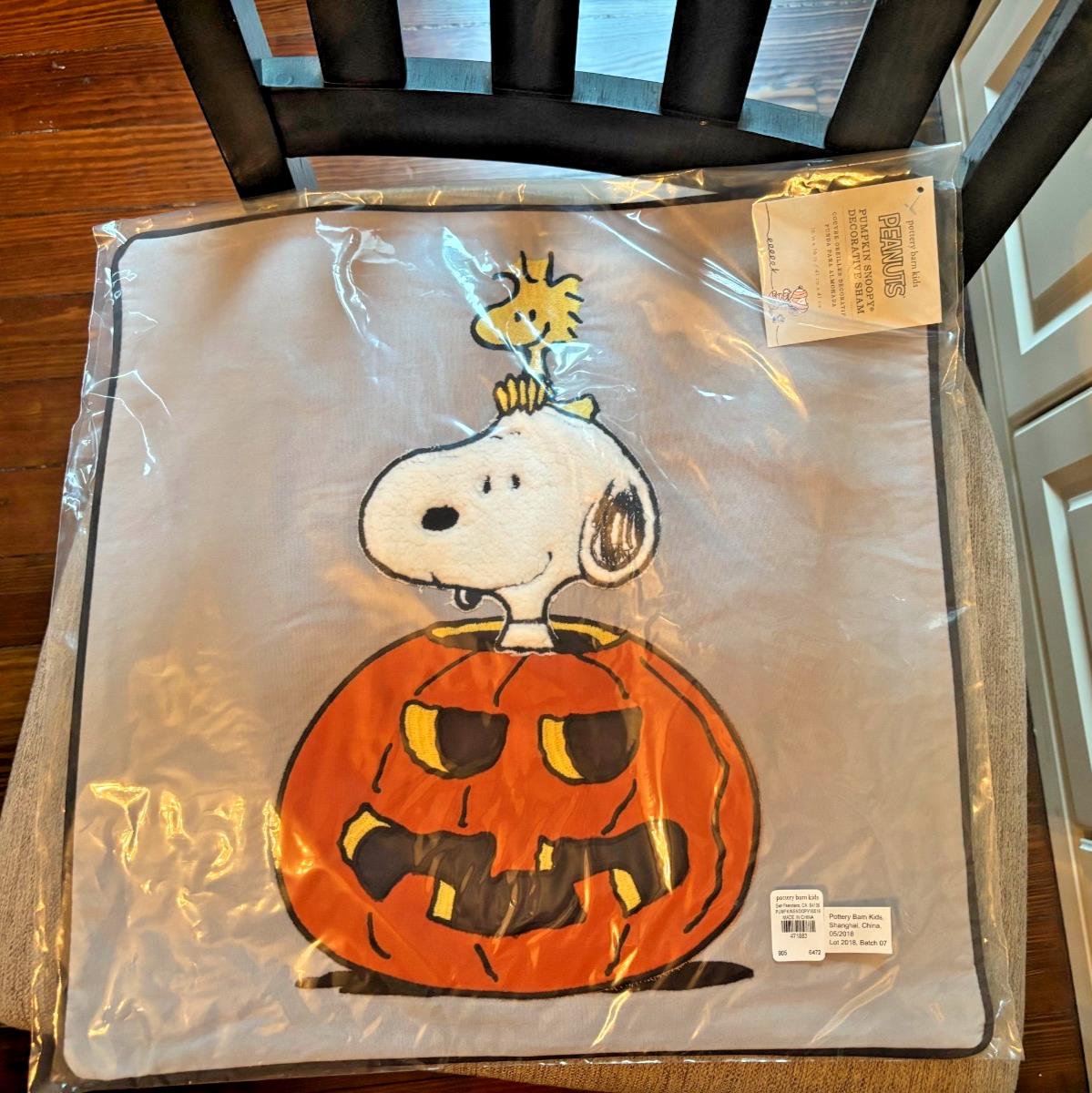 Pottery Barn Holiday Snoopy birthday charlie brown gift pillow sham wedding mom