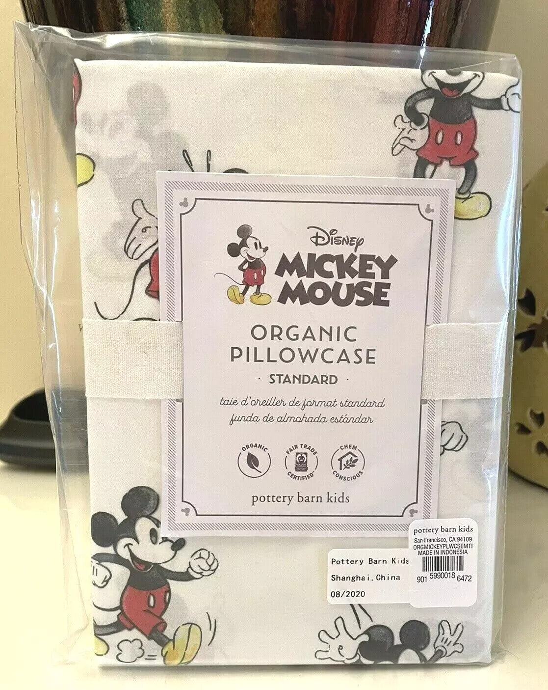 Pottery Barn Disney Mickey Mouse? PILLOWCASE +SHAM holiday Peanuts kid SET 2 \