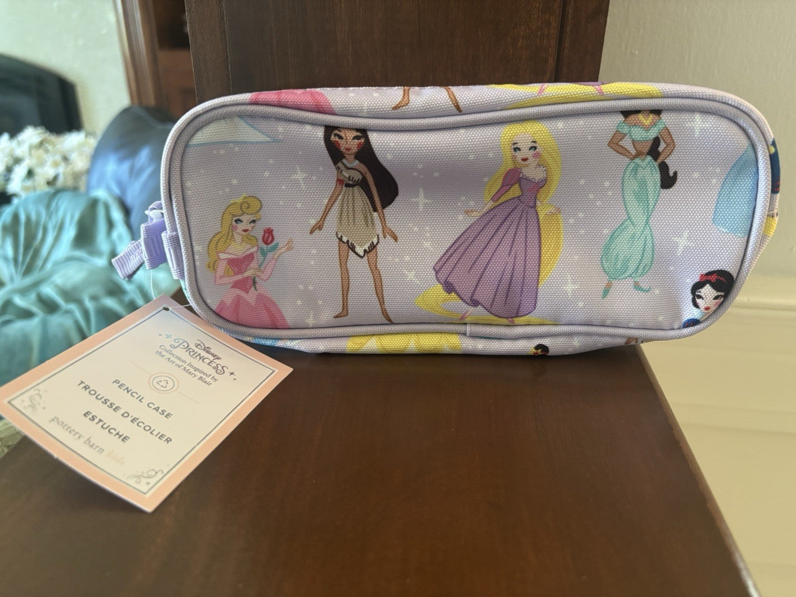 Pottery Barn School DISNEY Princess pencil bag gift Cinderella Belle Ariel -