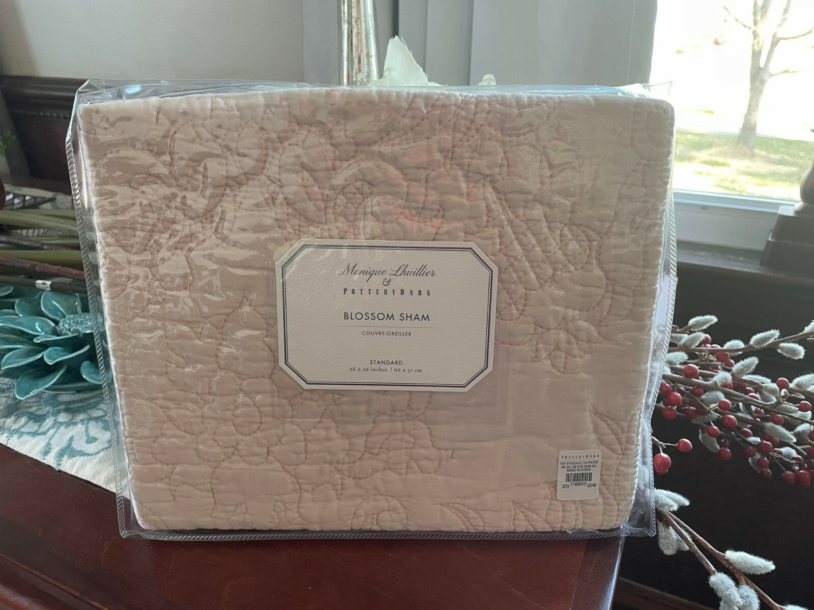 Pottery Barn Disney Pillow SHAM MONIQUE LHUILLIER BLOSSOM  wedding gift $99 [