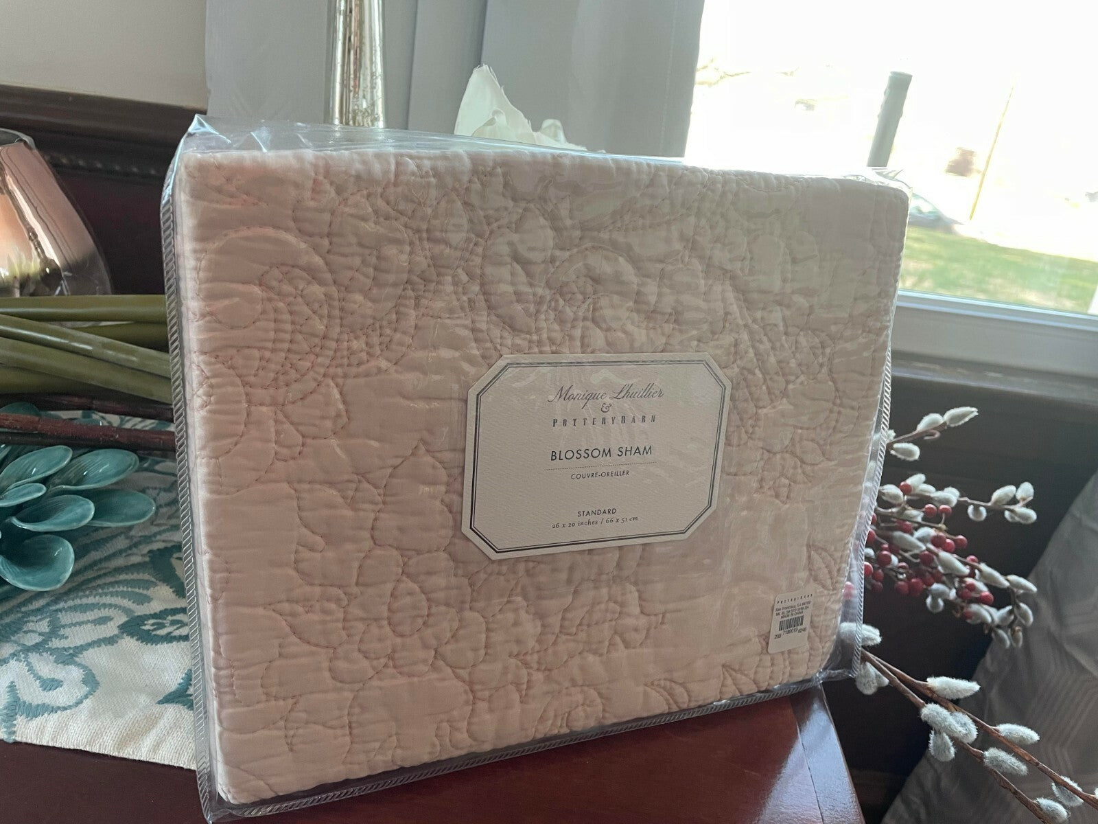 Pottery Barn Disney Pillow SHAM MONIQUE LHUILLIER BLOSSOM  wedding gift $99 [