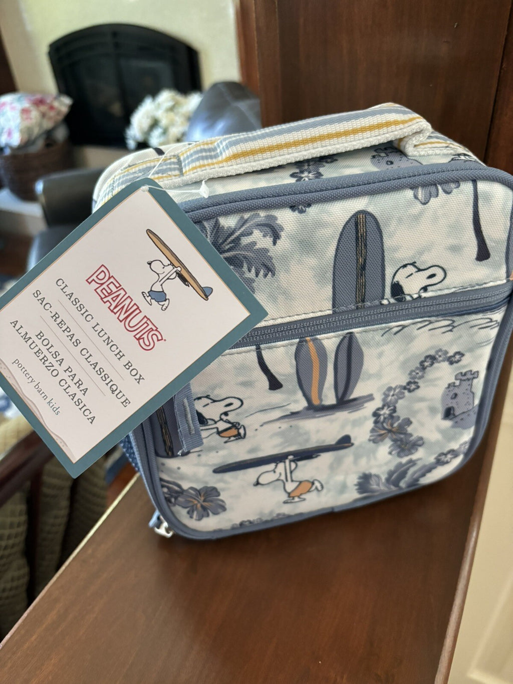 Pottery barn Snoopy school LUNCH BOX Bag Disney peanuts set Kids travel pre-k  /