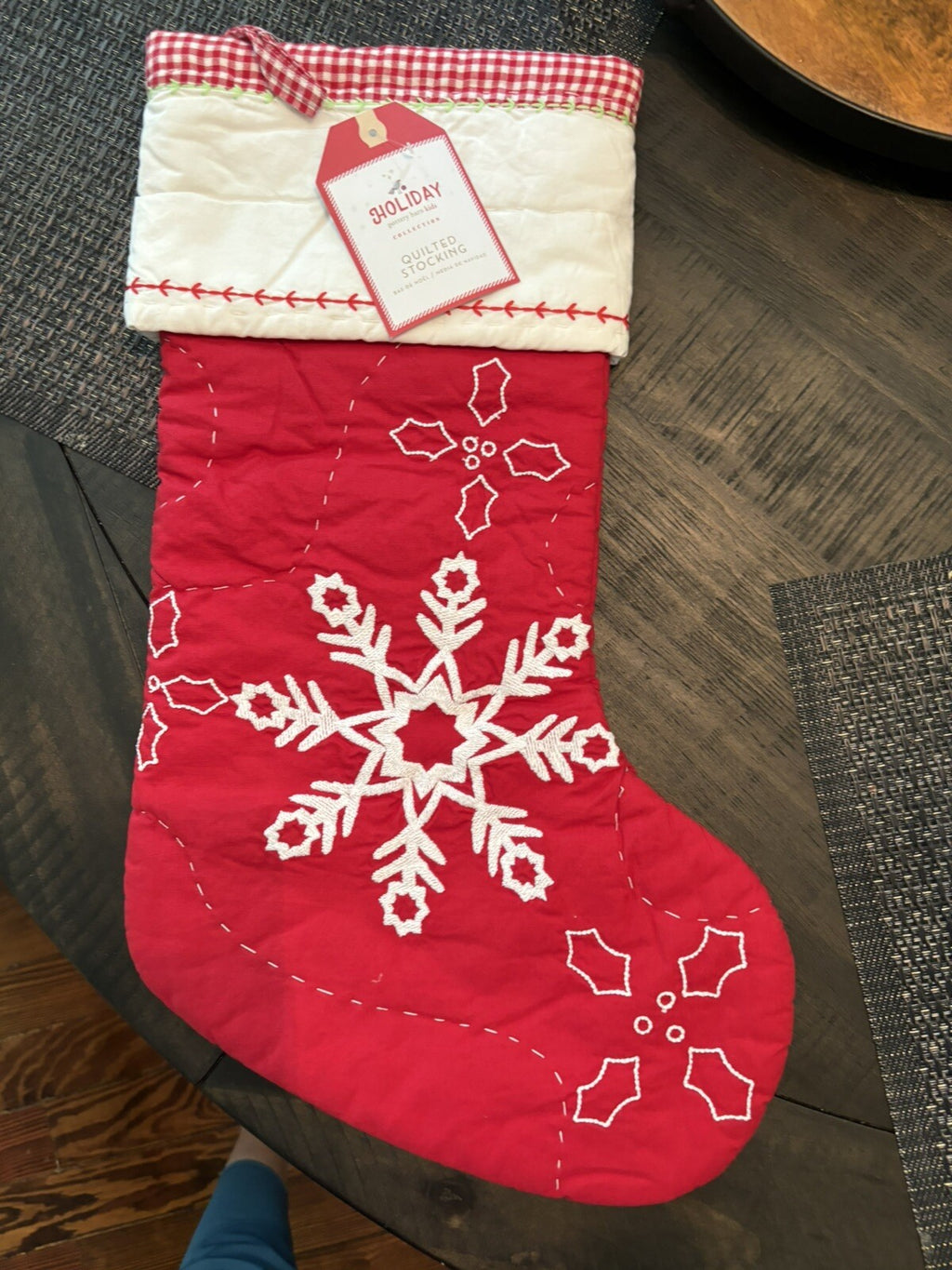 Pottery Barn Holiday Christmas stocking gift party Snowflake school kid Disney =