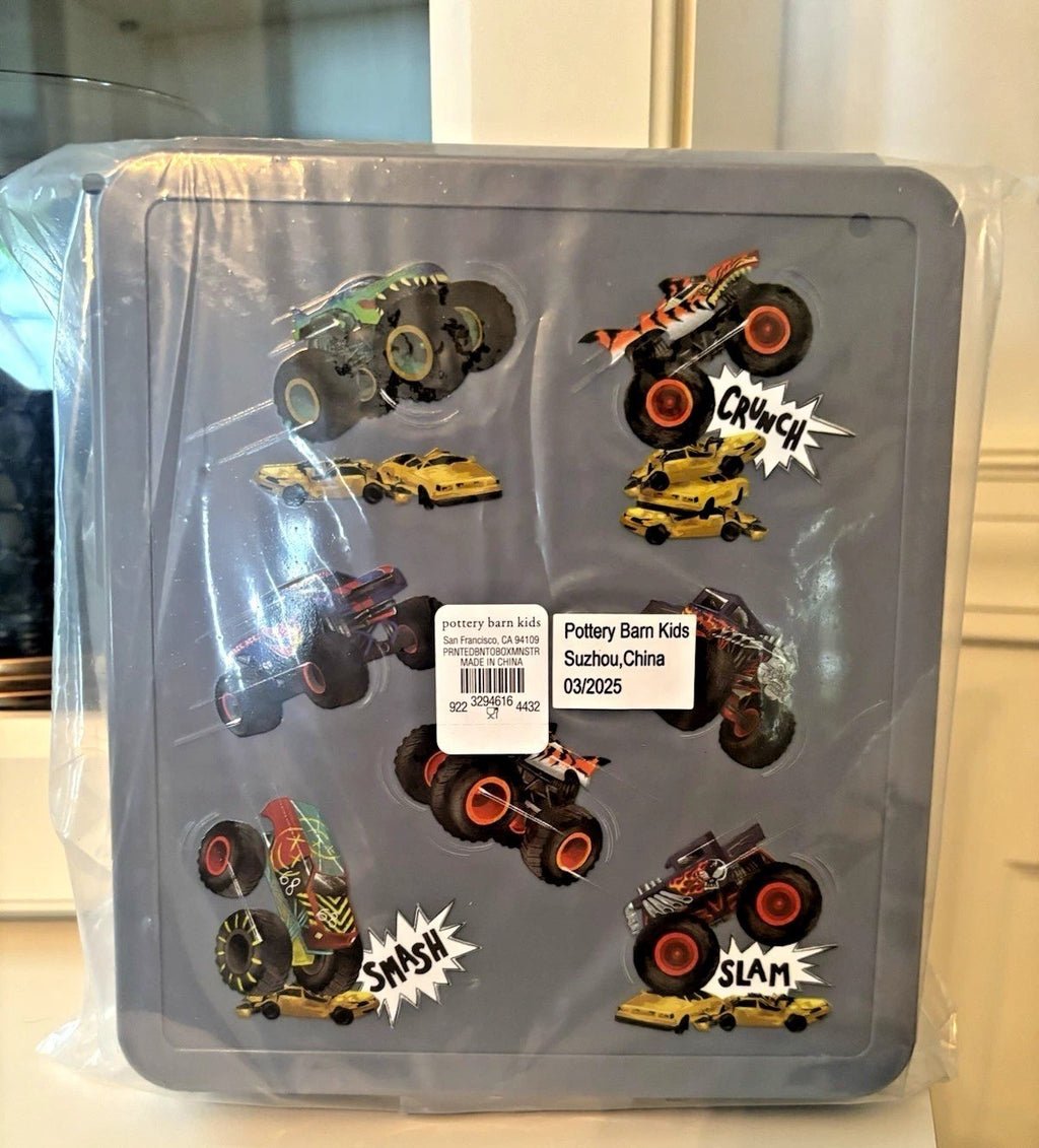 Pottery barn school LUNCH BOX+BENTO+UTENSIL SET travel hot wheels floral Kitty
