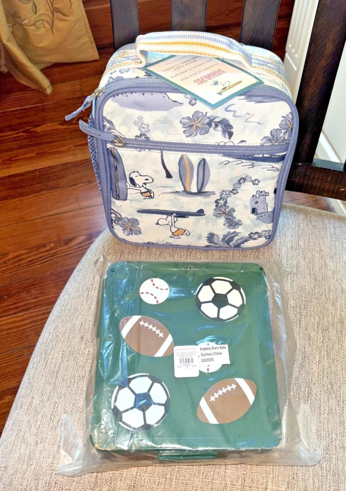 Pottery barn school LUNCH BOX+BENTO+UTENSIL SET travel hot wheels floral Kitty