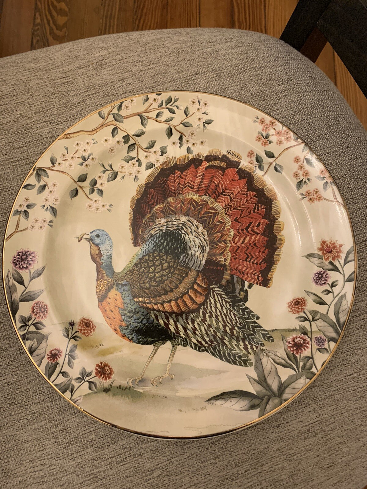 Pottery Barn plate Thanksgiving Disney Set 4 Turkey party gift holiday mom `