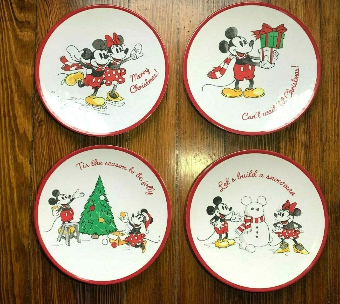 Pottery Barn disney Mickey Mouse holiday Dinner Plate Christmas party school kid