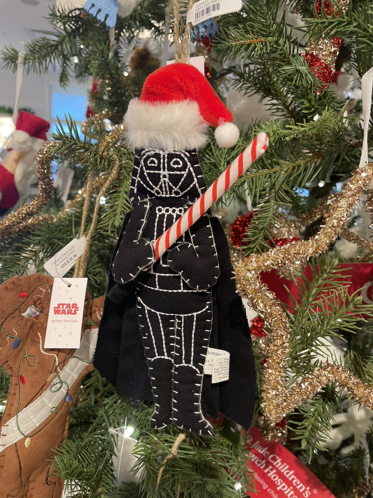pottery barn Star wars Darth Vader Christmas ornament holiday gift kids Disney [