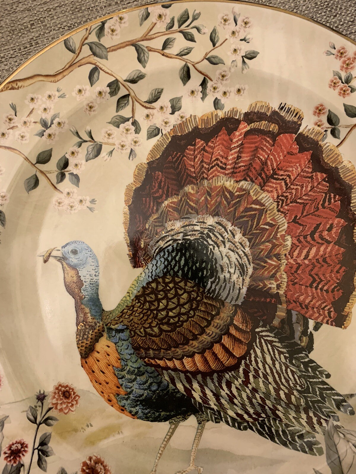 Pottery Barn plate Thanksgiving Disney Set 4 Turkey party gift holiday mom `