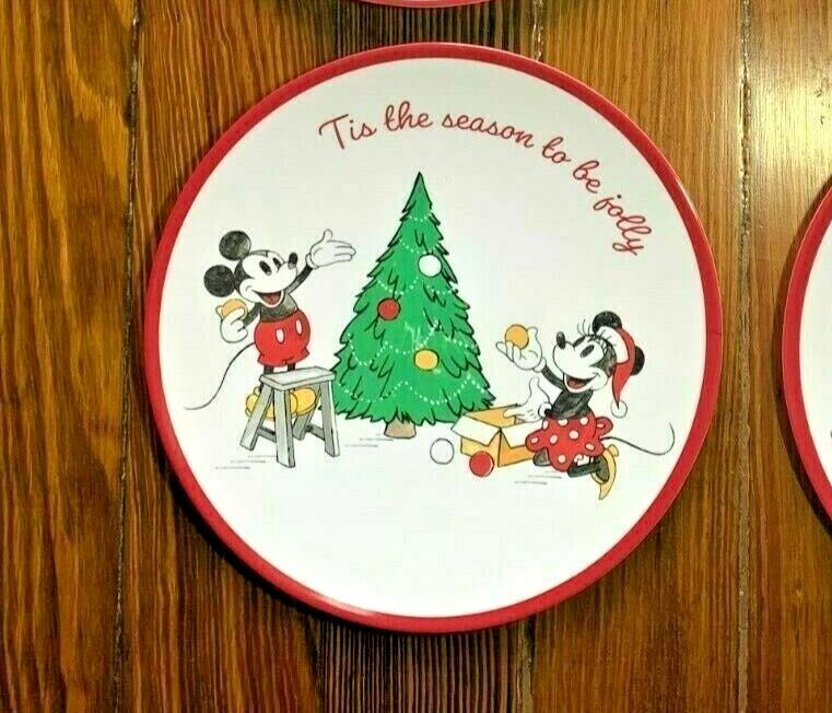 Pottery Barn disney Mickey Mouse holiday Dinner Plate Christmas party school kid