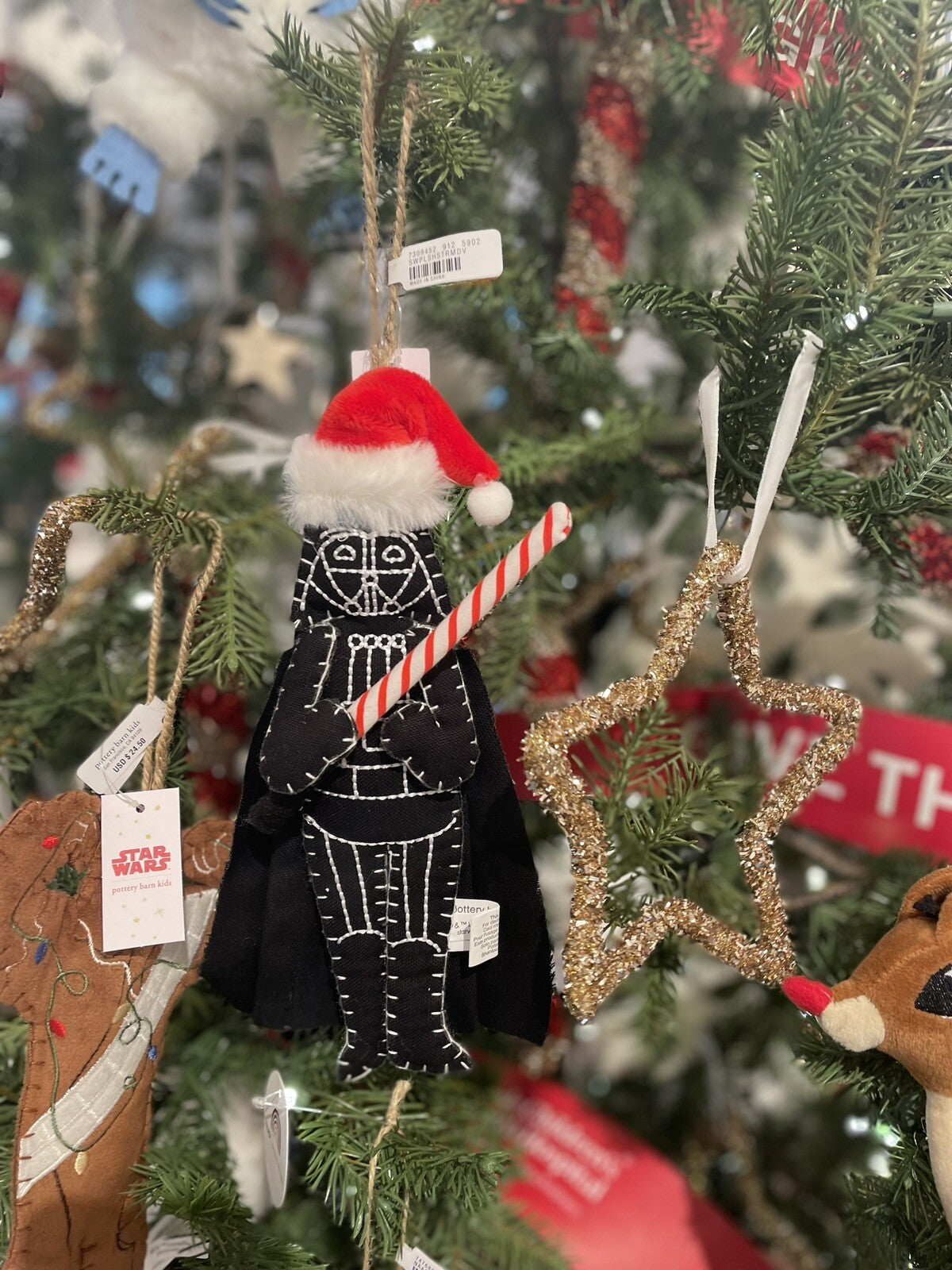 pottery barn Star wars Darth Vader Christmas ornament holiday gift kids Disney [
