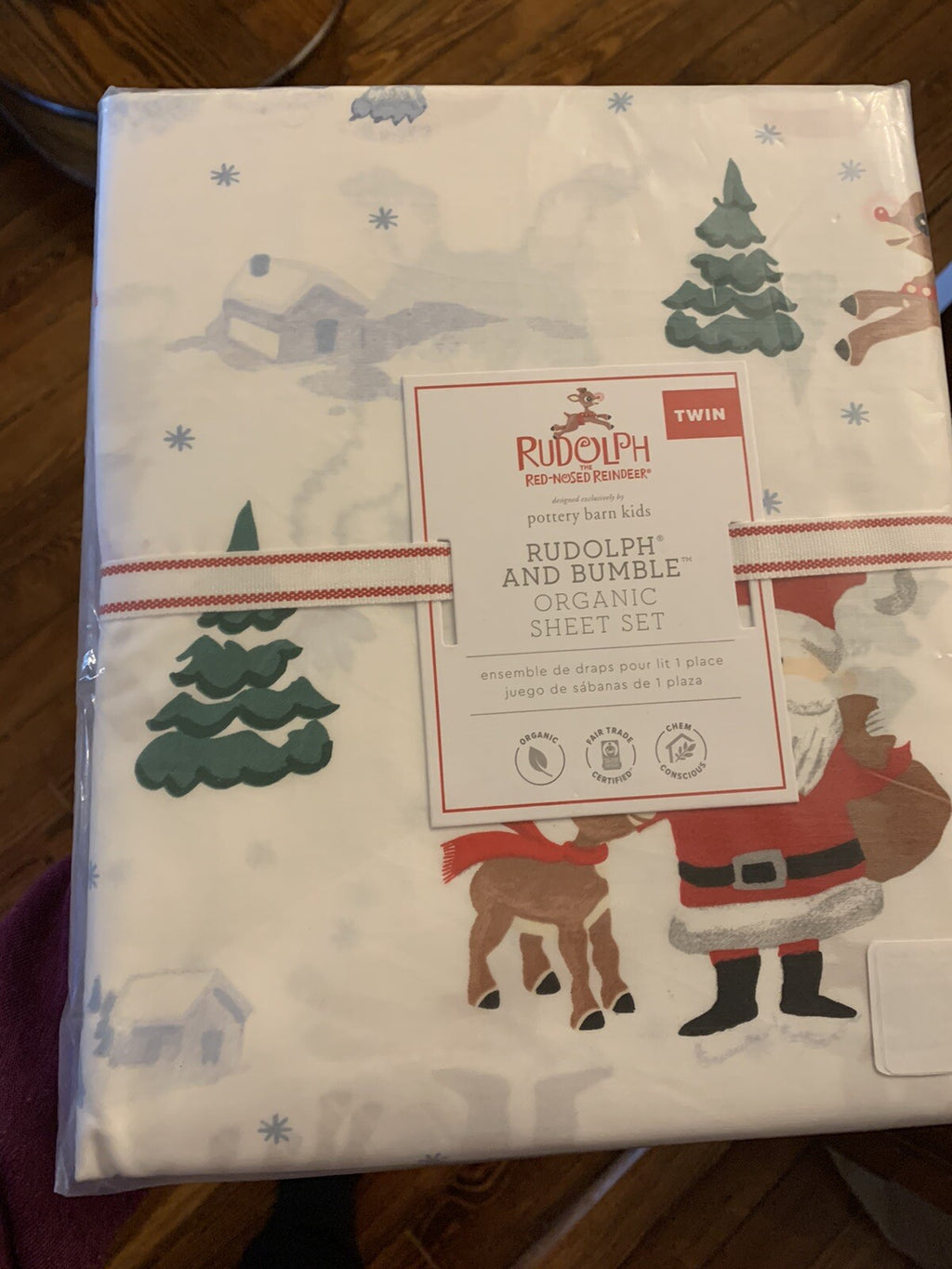 Pottery Barn Bumble Rudolph Reindeer holiday Christmas SHEET SET TWIN kid gift [