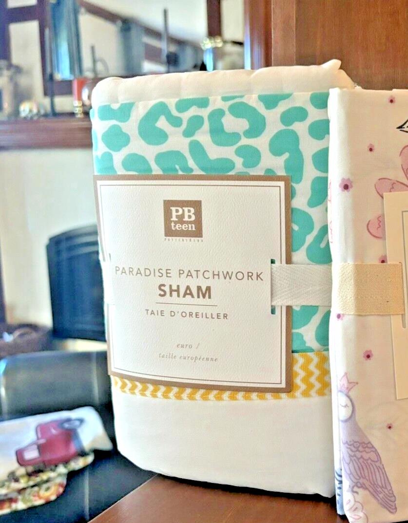 Pottery Barn Pillow Sham Holiday plaid beach surf island birthday gift girl new