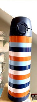 Pottery barn School Disney Lunch WATER BOTTLE LARGE Stripe Travel gift boy NEW [