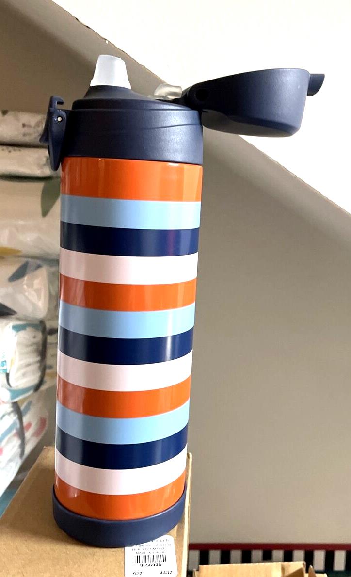 Pottery barn School Disney Lunch WATER BOTTLE LARGE Stripe Travel gift boy NEW [