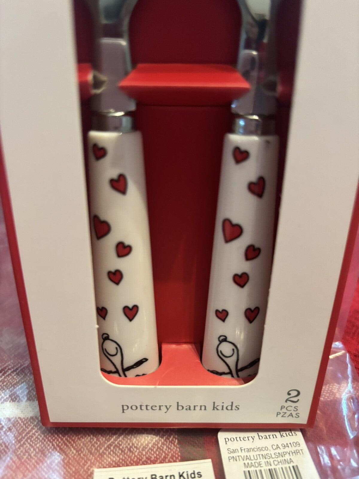 school Pottery barn snoopy disney peanuts lunch heart party utensil kid ?? dog `