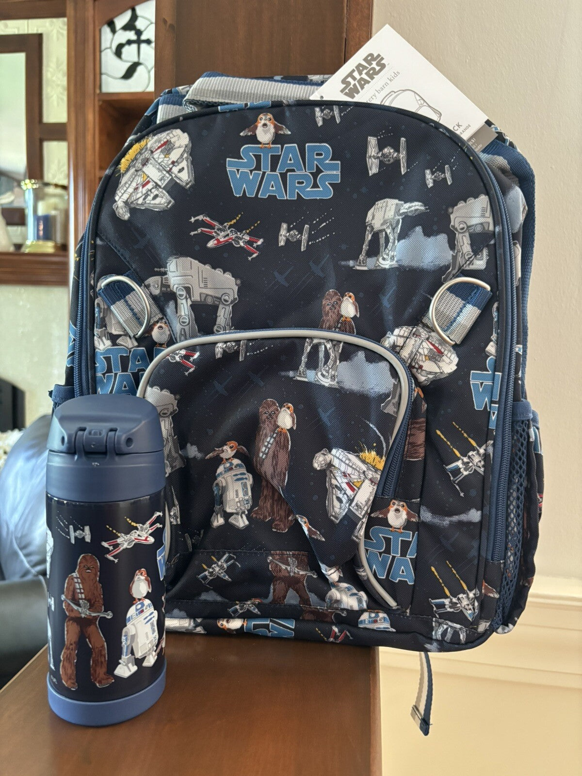 School Pottery barn DISNEY STAR WARS BACKPACK WATER Solo Grogu Droid Travel ./