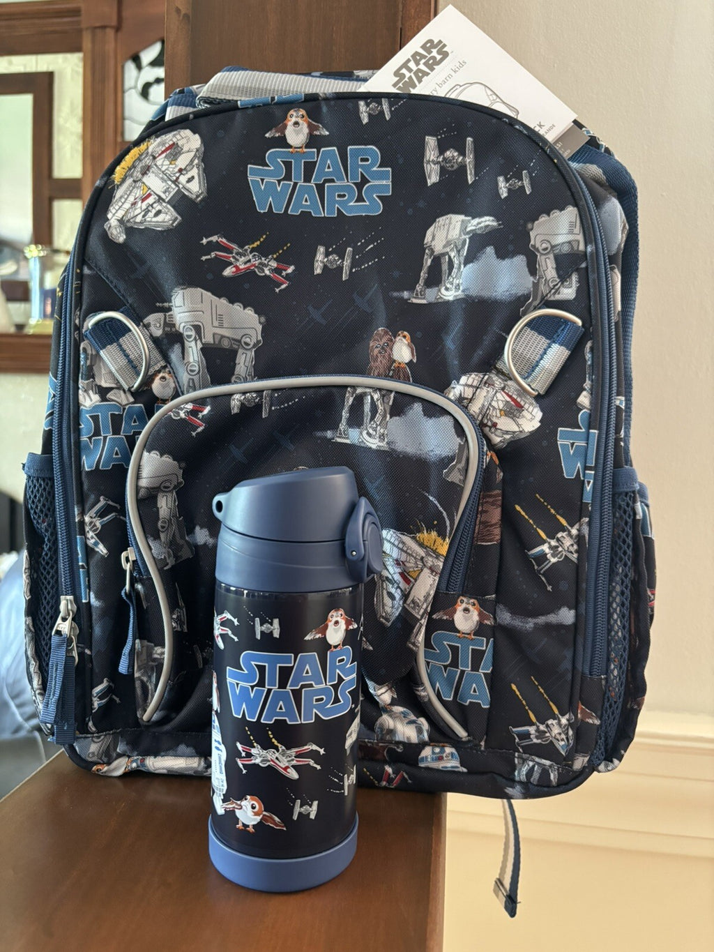 School Pottery barn DISNEY STAR WARS BACKPACK WATER Solo Grogu Droid Travel ./