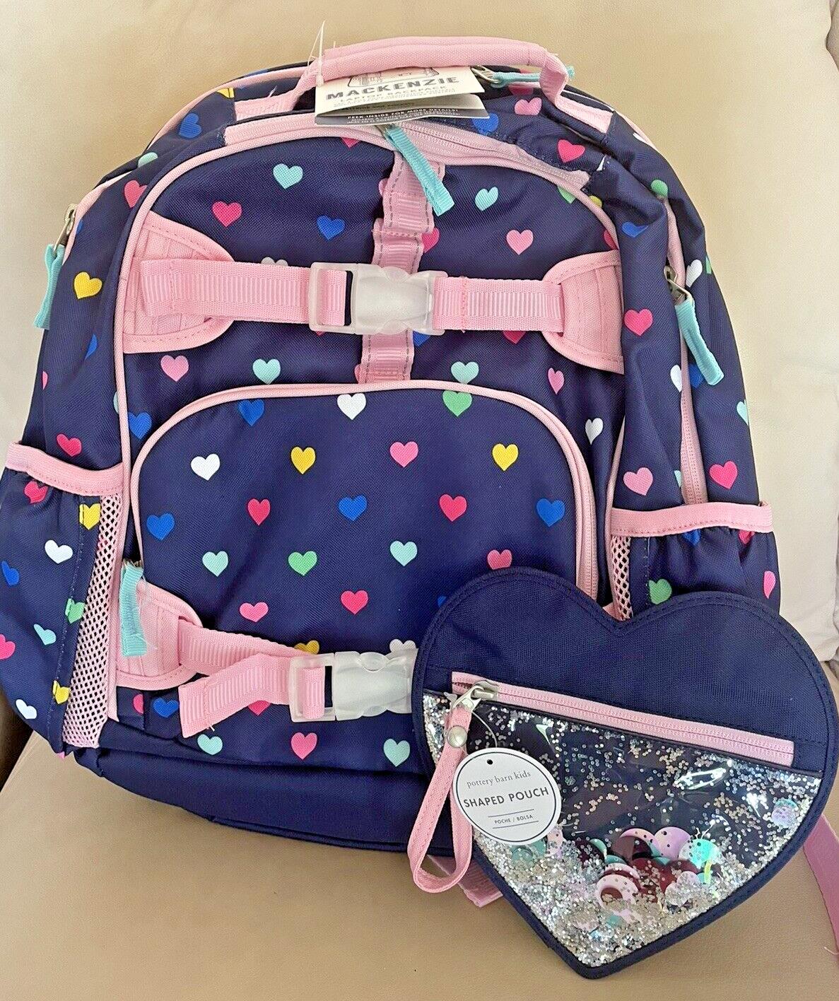 Pottery barn School Disney LARGE backpack+Pencil case bag heart ?? Travel girl n