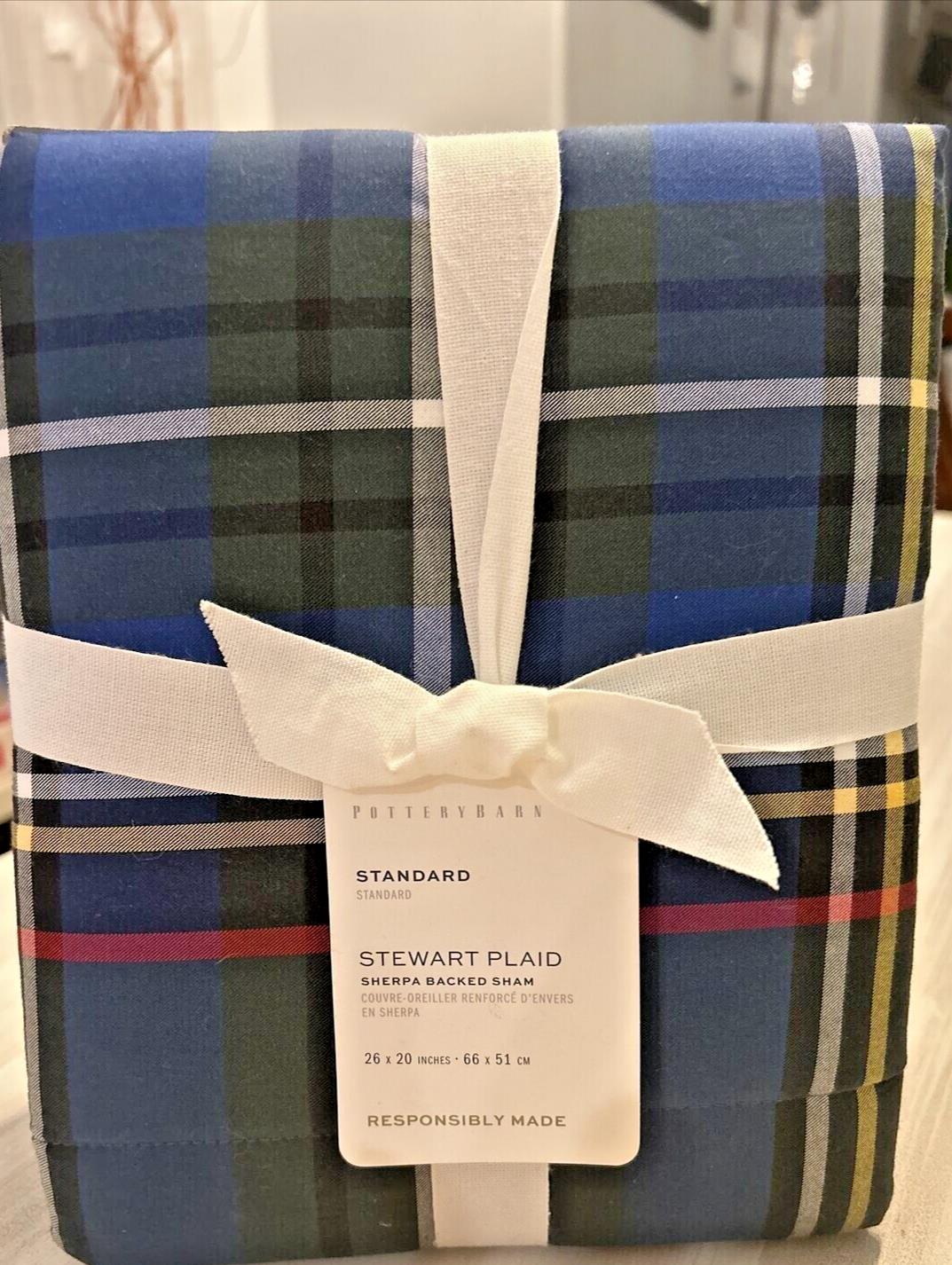 Pottery Barn Plaid Disney Holiday Pillow cover Stewart Sherpa lodge party gift /