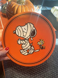 Pottery Barn Snoopy Plate Peanuts Halloween holiday Disney party school kids [