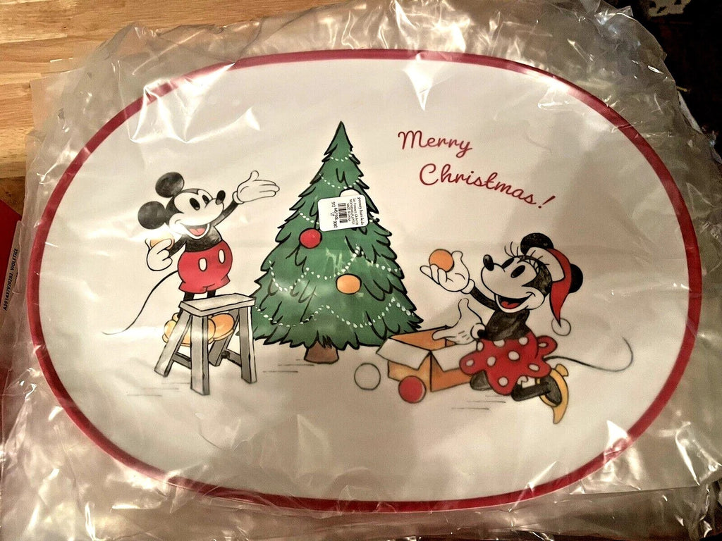 Pottery Barn Holiday Tray party Platter Christmas Mickey Mouse Plate?? Disney