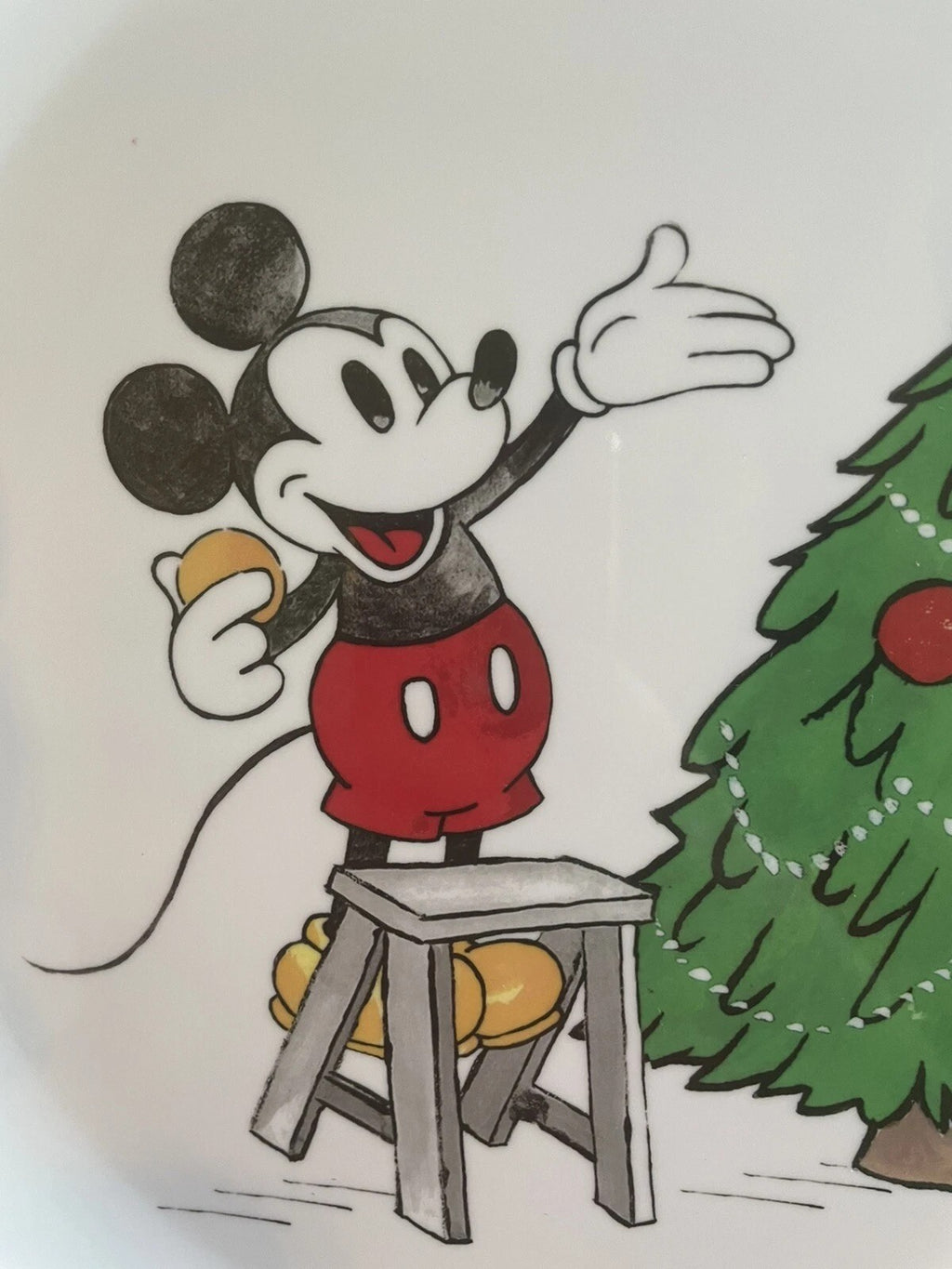 Pottery Barn Holiday Tray party Platter Christmas Mickey Mouse Plate?? Disney